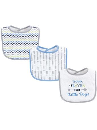 BABYVISION - Luvable Friends Cotton Drooler Bibs with Fiber Filling MULTI