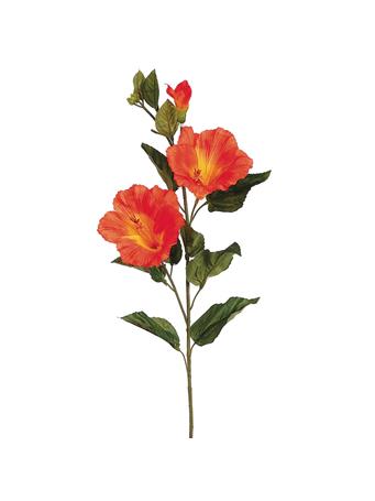 UMA - Silk Hibiscus Flower Spray ORANGE