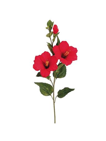 UMA - Silk Hibiscus Flower Spray RED