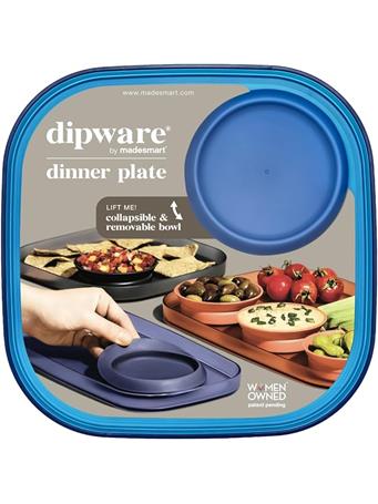 MADESMART - Dinner Plate with Collapsible and Removable Dip Bowl OCEAN