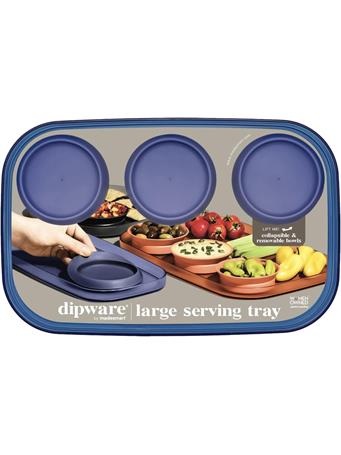 MADESMART - 3-Bowl Serving Tray for Appetizers BLUE