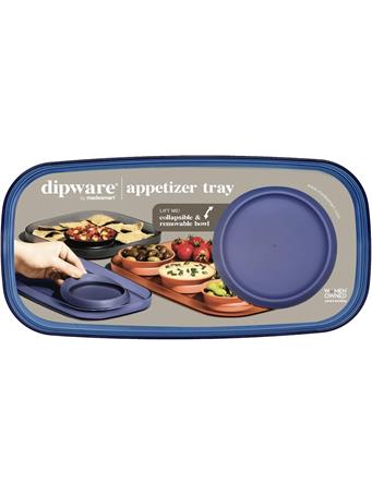 MADESMART - Small Serving Tray with Collapsible and Removable Dip Bowl  BLUE