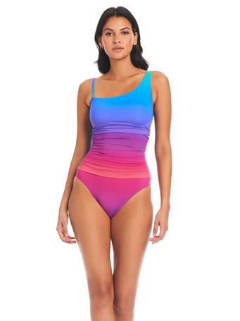 BLEU ROD BEATTIE - Heat of the Moment One-Shoulder One-Piece Swimsuit MULTI