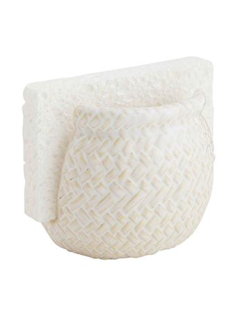 MUD PIE - Textured Sponge Holder OFF WHITE