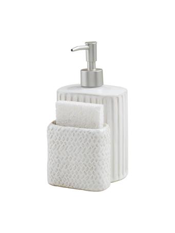 MUD PIE - Textured Soap Pump Set OFF WHITE