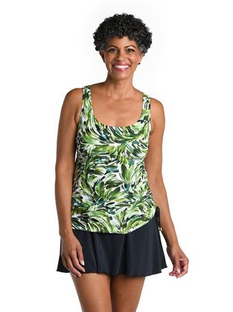 MAXINE HOLLYWOOD - Fronds With Flair Side Shirred One Piece OLV
