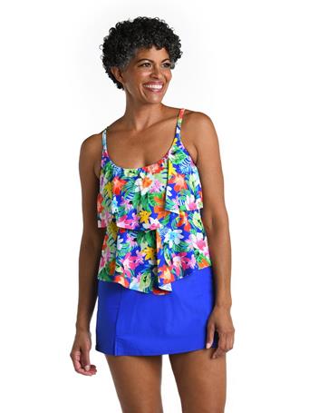 MAXINE HOLLYWOOD - Hula Holiday Two Tiered Tankini Top MLT