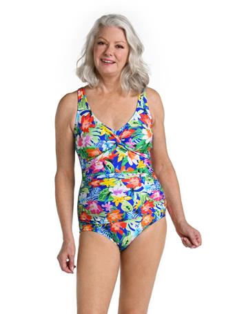 MAXINE HOLLYWOOD - Hula Holiday Twist Front One Piece (Plus Size) MLT