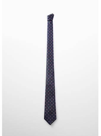 MANGO - Stain-resistant Printed Tie NAVY