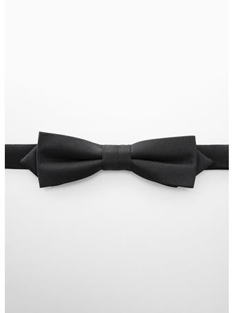 MANGO - Classic Bow Tie With Microstructure BLACK