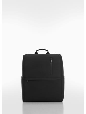 MANGO - Backpack With Leather-effect Details BLACK