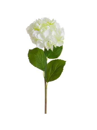 All State Floral - Silk Hydrangea Flower Stem CREAM/GREEN