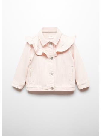 MANGO - Frills Denim Jacket PINK