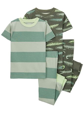 CARTER'S - Astronaut 4 Piece Pajamas GREEN