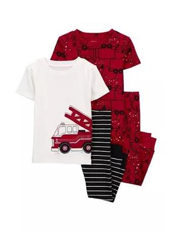 CARTER'S - Toddler Boys Firetruck Printed Pajama Set RED