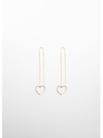 MANGO - Heart Thread Earrings GOLD