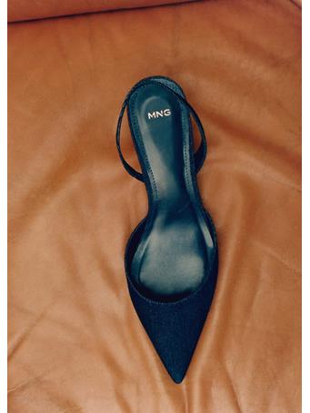MANGO - Denim Sling Back Shoes NAVY