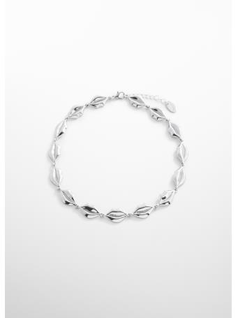 MANGO - Lips Necklace LT PASTEL GREY