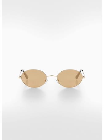 MANGO - Rounded Sunglasses GOLD