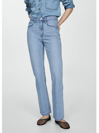 MANGO - Mid-rise Straight Jeans MEDIUM BLUE