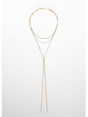 MANGO - Long Triple Necklace GOLD
