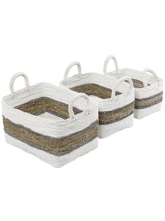 UMA - Rattan Storage Basket WHITE