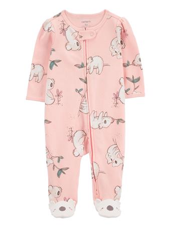 CARTER'S - Baby Koala 2-Way Zip Cotton Sleep & Play PINK