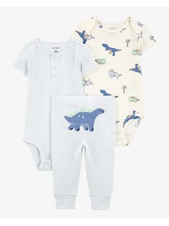 CARTER'S - Baby 3-Piece Dinosaur Little Outfit Set BLUE