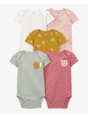 CARTER'S - Baby 5-Pack Short-Sleeve Bodysuits MULTI