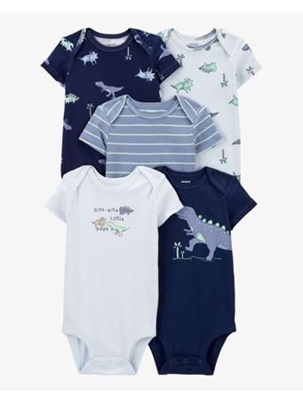 CARTER'S - Baby 5-Pack Dinosaur Short-Sleeve Bodysuits MULTI