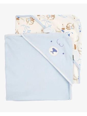 CARTER'S - Baby 2-Pack Hooded Baby Towels BLUE