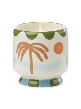 PADDYWAX - A Dopo 8 oz Handpainted Palm Tree Ceramic - Lush Palms NO COLOUR