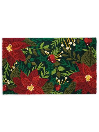 DESIGN IMPORTS - Poinsettias Doormat RED