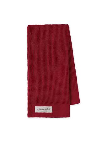 DESIGN IMPORTS - Red Cider Washed Waffle Dishtowel RED/GREEN