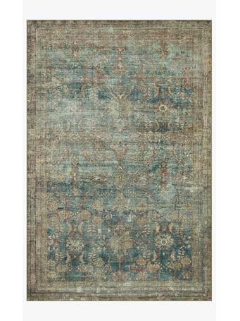 LOLOI RUGS - Magnolia Home by Joanna Gaines and Loloi Banks Rug in Ocean/Spice OCEAN / SPICE