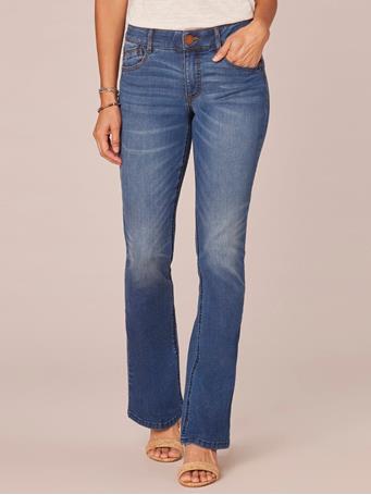 DEMOCRACY - "Ab"solution Artisanal Blue Denim Itty Bitty Bootcut Jeans BLUE ARTISANAL