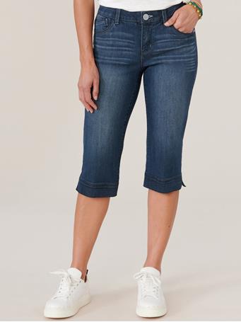 DEMOCRACY - "Ab"solution Indigo Denim Skimmer Capri INDIGO