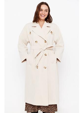 CORTEFIEL - Oversize Silhouette Trench Coat IVORY
