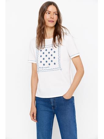 CORTEFIEL - Embroidered T-Shirt BLUE PRINT