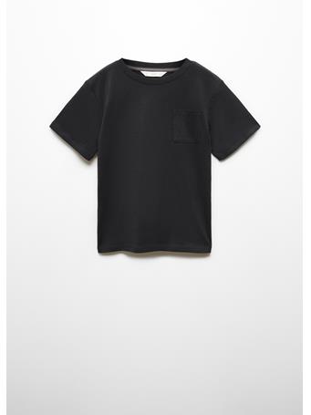 MANGO - Essential Cotton-Blend T-Shirt BLACK