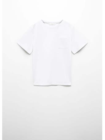 MANGO - Essential Cotton-blend T-shirt WHITE