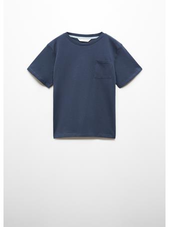 MANGO - Essential Cotton-Blend T-Shirt NAVY