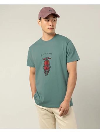 SCOTTA - Green Gray Moto T-Shirt AZUL