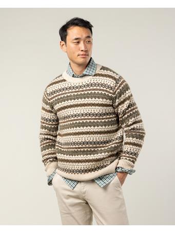 SCOTTA - Greca Ethnic Beige Sweater BEIGE