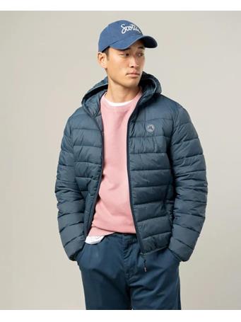 SCOTTA - Denim Quilted Hooded Jacket BLUE