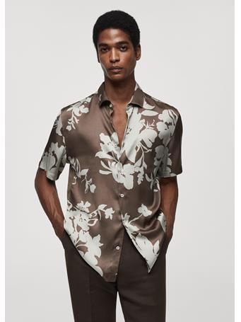 MANGO - Flowy Floral Print Shirt TAUPE