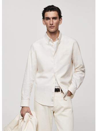 MANGO - Regular Fit Oxford Cotton Shirt CREAM