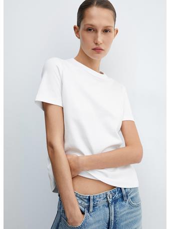MANGO - Premium Cotton T-shirt WHITE