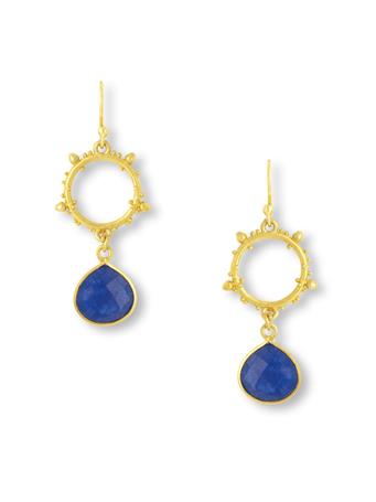 ASHIANA LONDON - Allegra Blue Jade Earrings BLUE