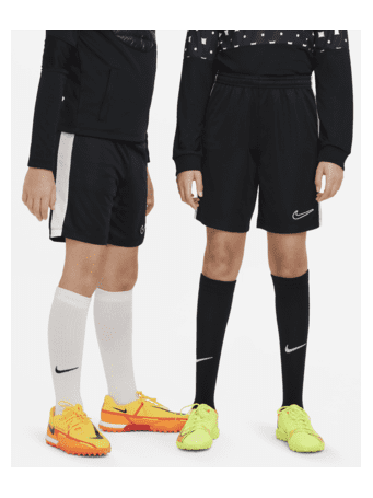 NIKE - Dri-FIT Academy23 Kids' Soccer Shorts BLACK WHITE